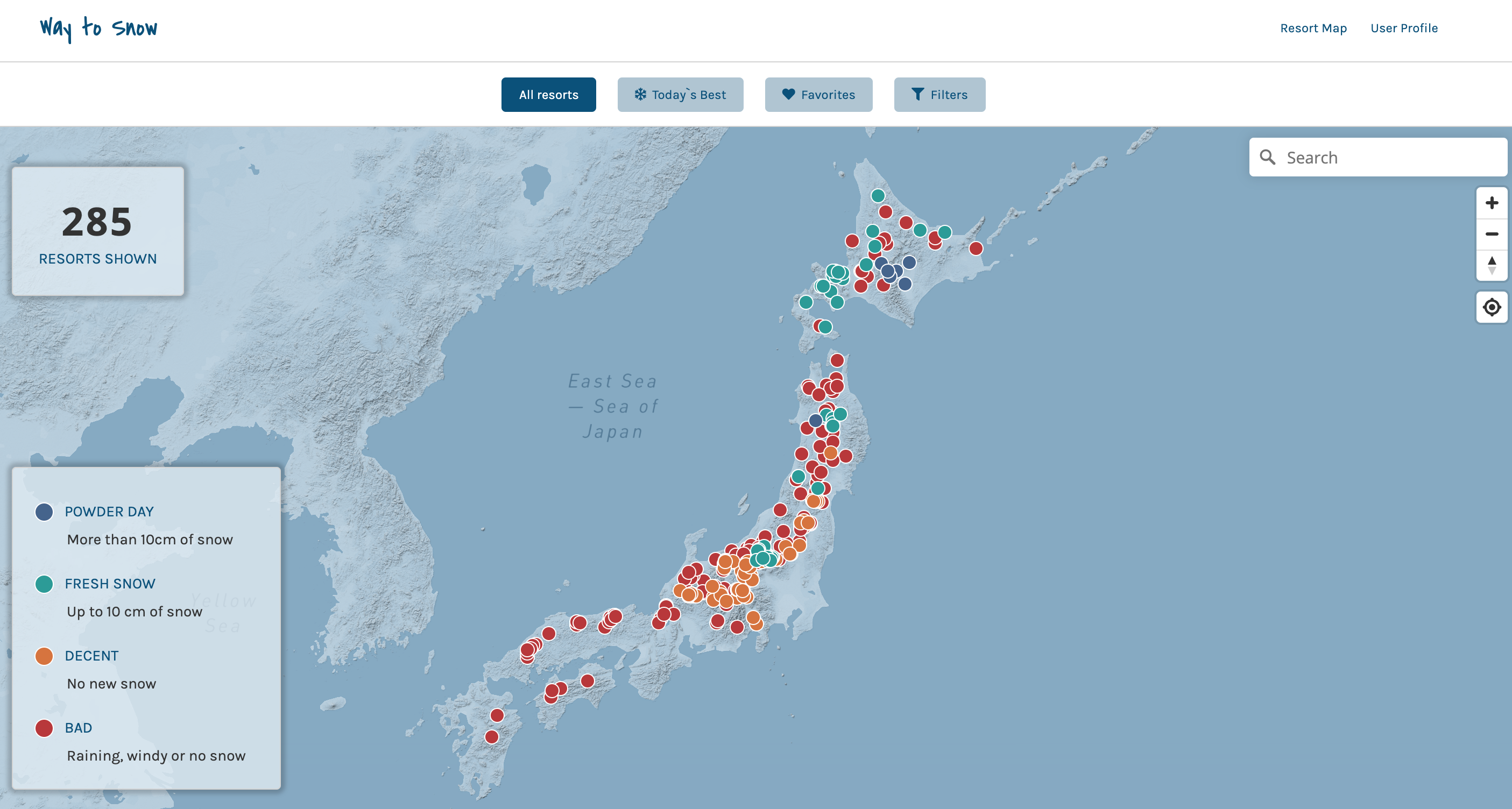 Way to Snow Map